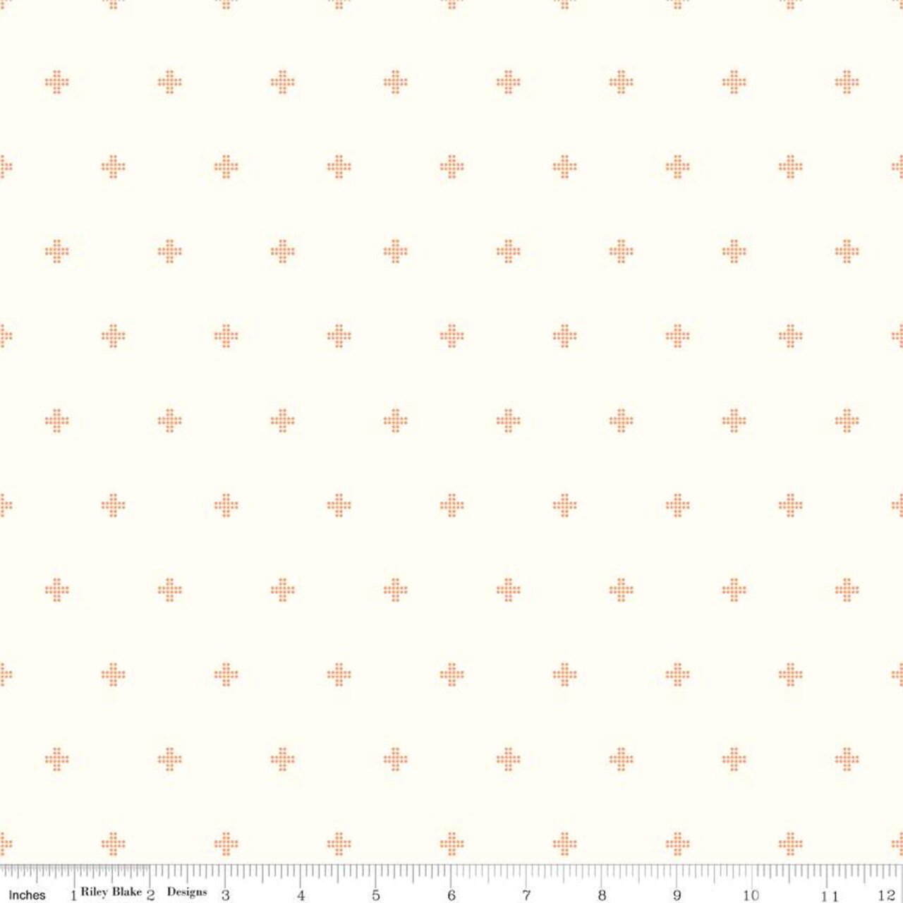 Fabric Riley Blake Cream Crosses Sunsetridge by the Quarter Yard C15737-CREAM